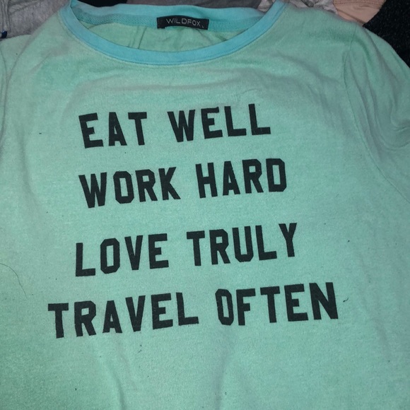 Wildfox super soft aqua green sweatshirt - Picture 3 of 3